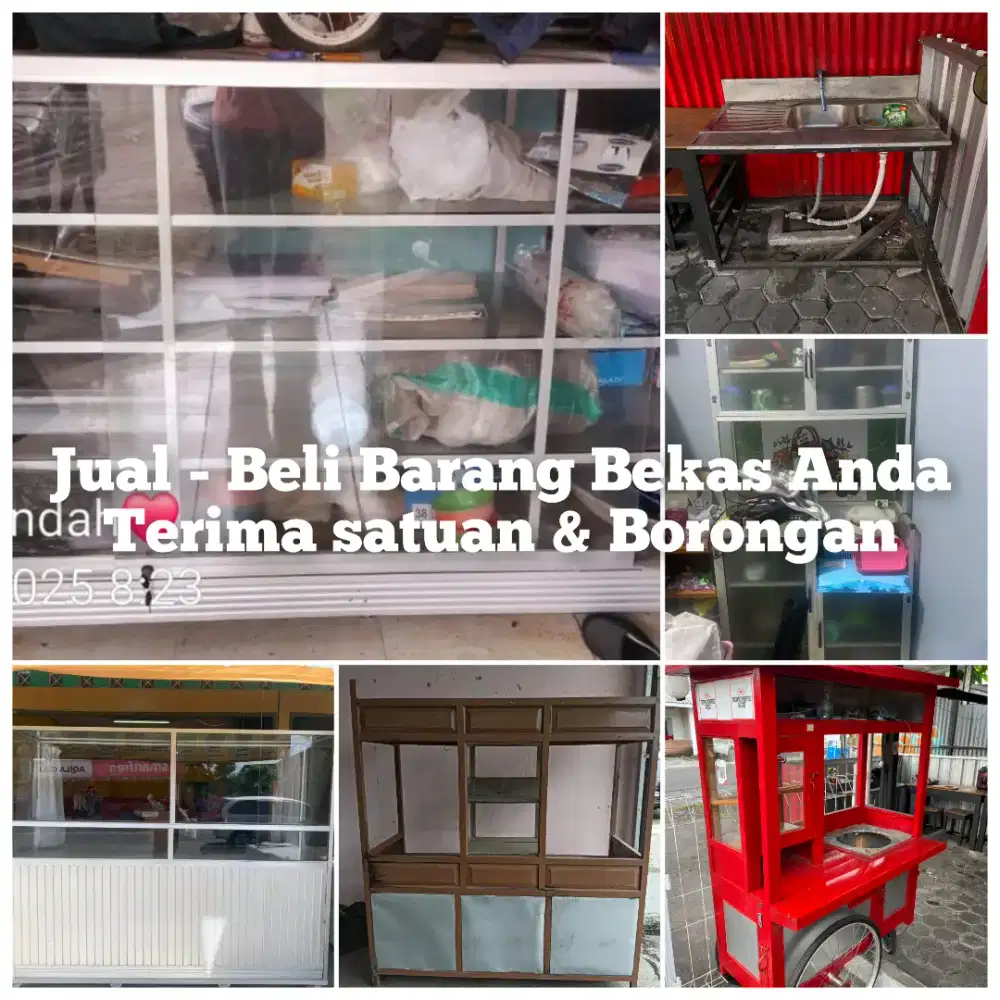 Kami beli lagi Etalase bekas anda gerobak usaha dll