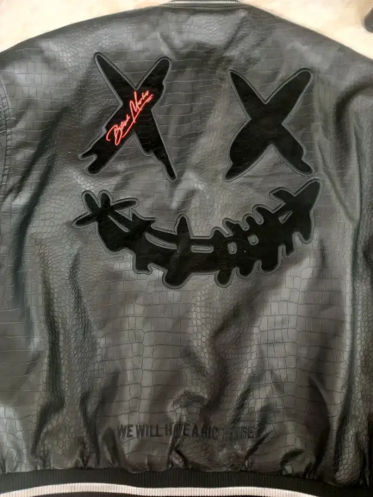 Jaket ORIGINAL RIC Ricky is Clown Black mamba snake skin size L