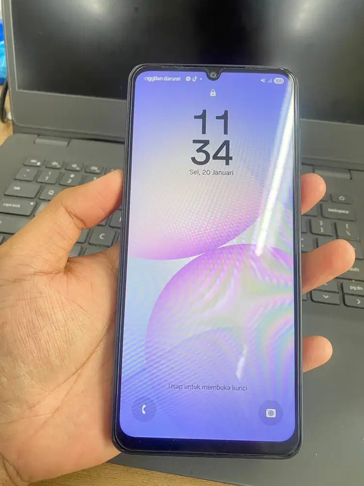 SAMSUNG A07 4/64GB HITAM (MULUS + FULLSET)