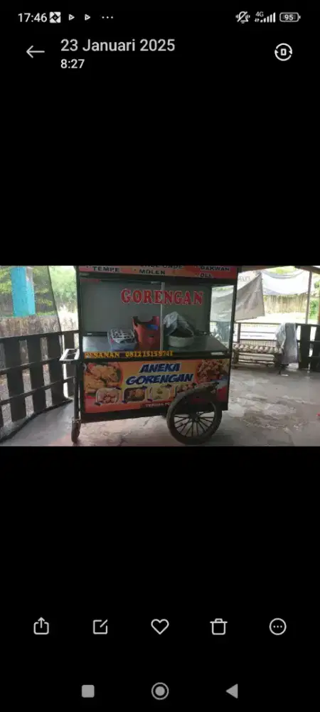 Gerobak gorengan dorong