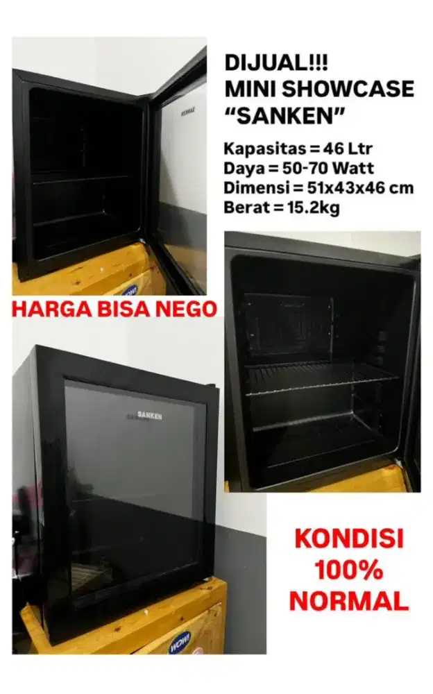 Kulkas mini showcase Sanken