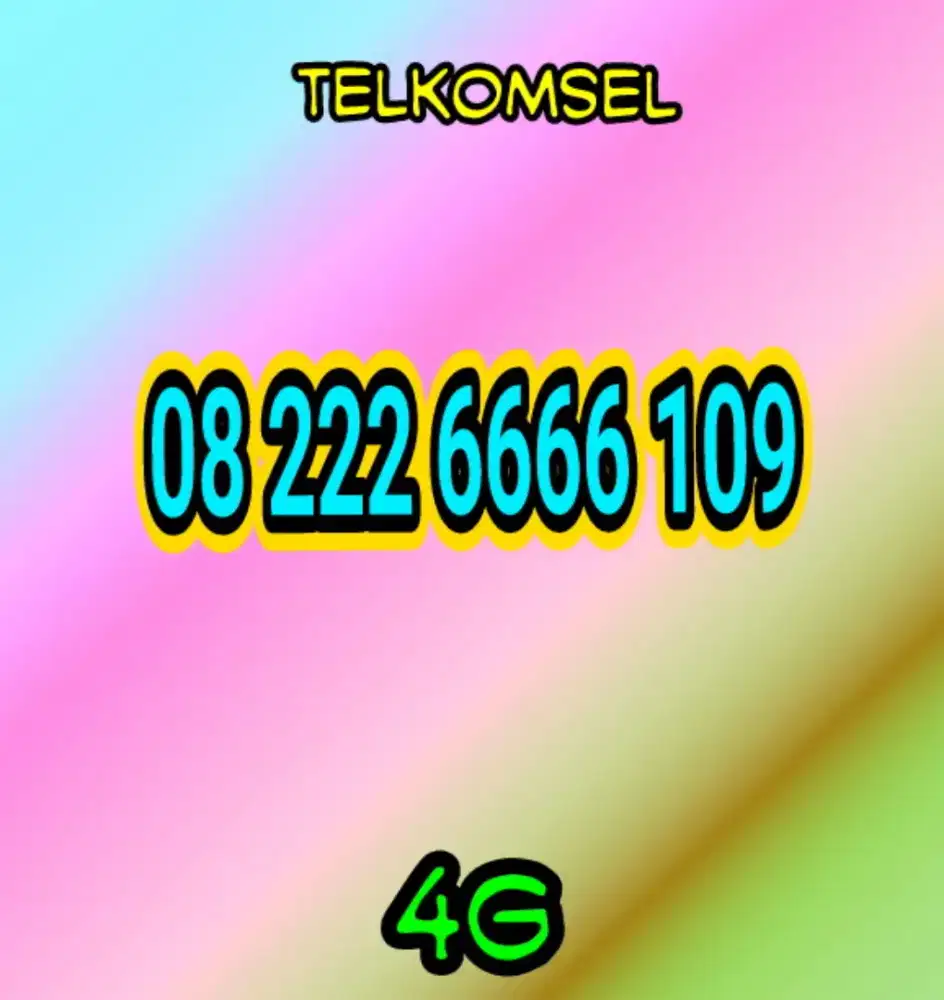 Nomer cantik simpati kwartet 6666 murmer