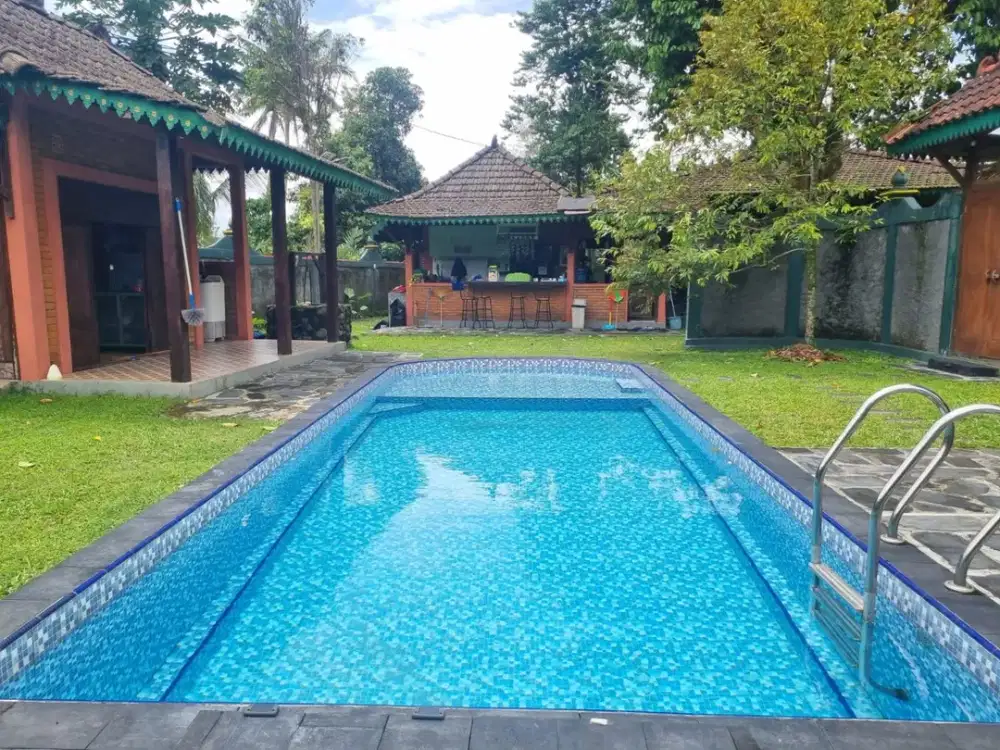 VILLA CANTIK VIEW MERAPI, TANAH LUAS DAN HARGA MURAH DI TURI SLEMAN