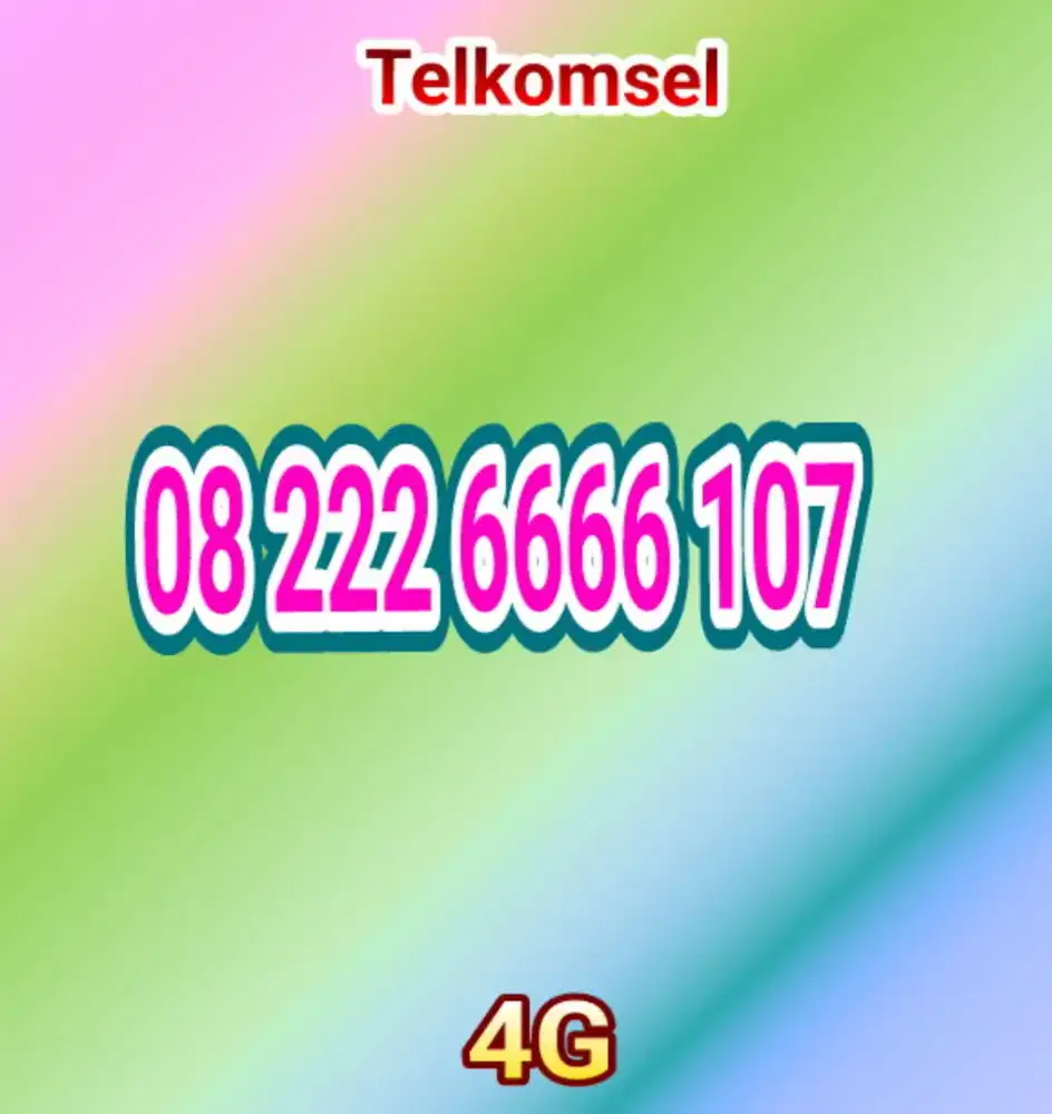 Nomer Telkomsel cantik rapi 222 murah
