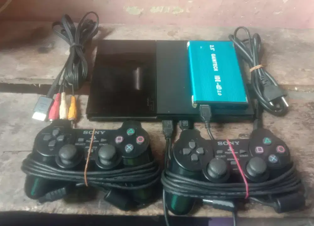 Jual PS2 slim matrix hardisk 40GB fullgame siap pakai
