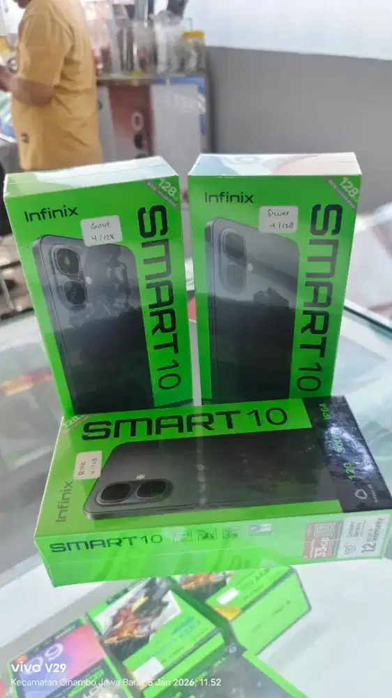 Infinix Smart 10 4+4/128 baru segel box promo termurah