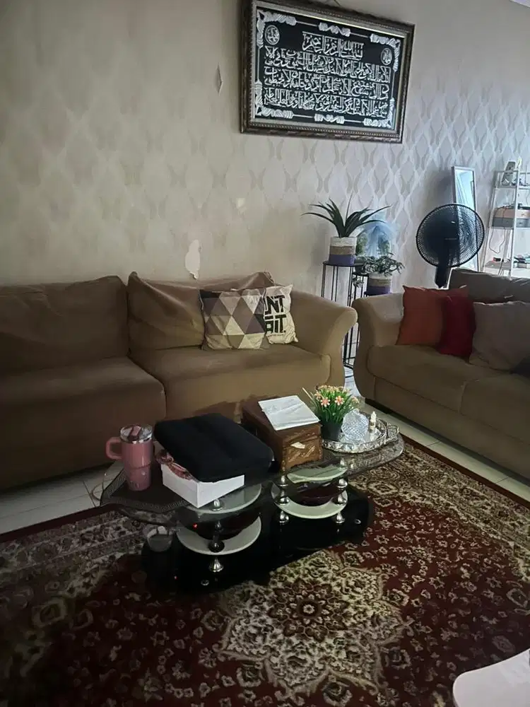 Sofa 3set warna coklat