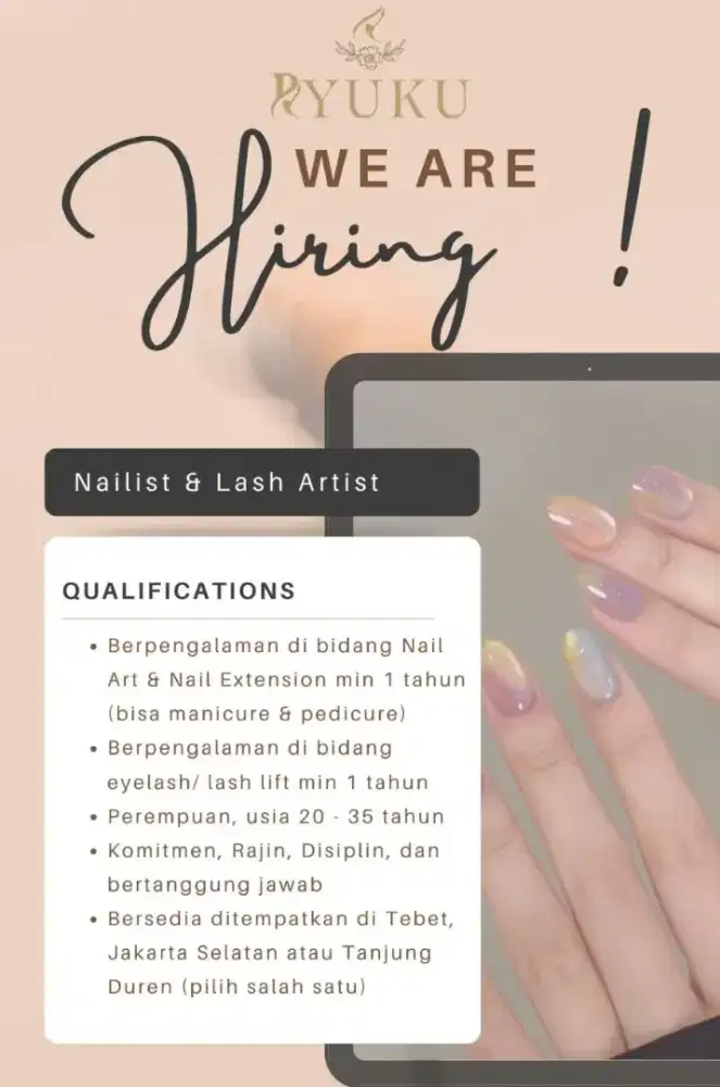 Nailist dan eyelash (bisa salah satu aj gapapa)