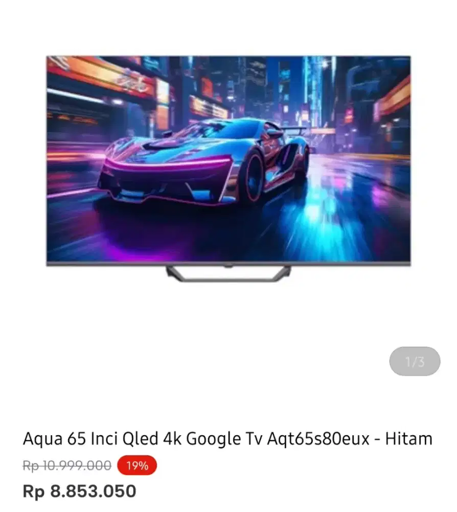 AQUA GOOGLE TV 4K QLED 65 INCI