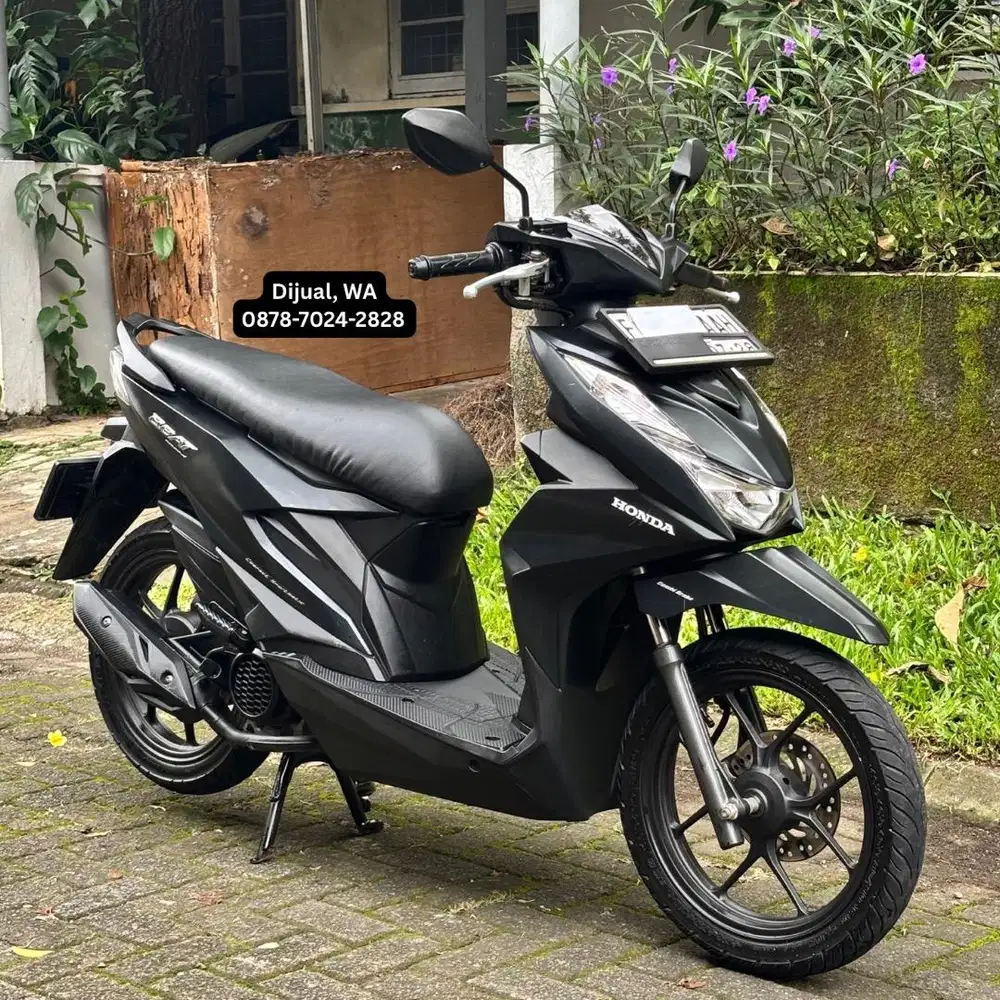 Honda beat deluxe hitam 2021 Low KM, no minus, siap pakai