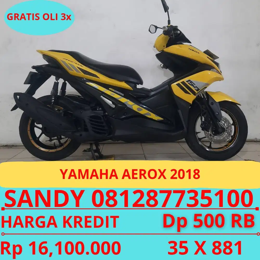 YAMAHA AEROX 2018 DP MURAH 500 RIBU GUYSS