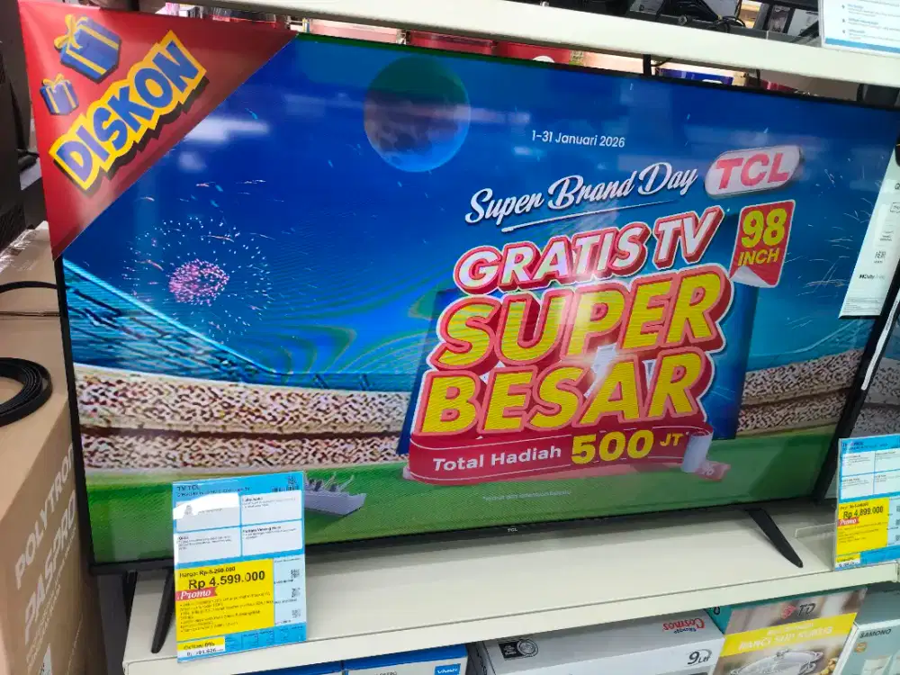 Kredit TV TCL 50inch Tanpa DP 0%