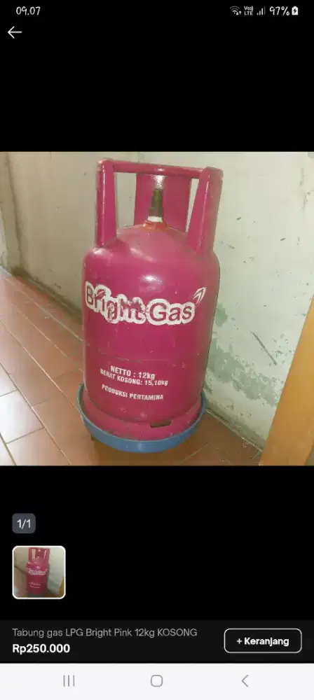 Tong gas 12kg kosong