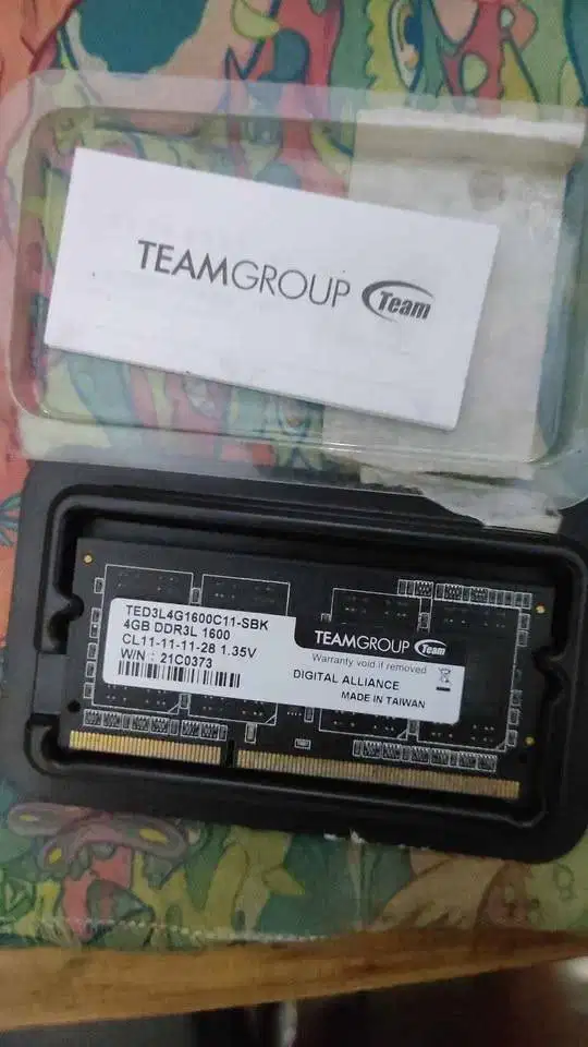 Team Elite Sodimm DDR3L 4GB 1600Mhz 1.35 VOLT | Ram Laptop PC 1600 LOW