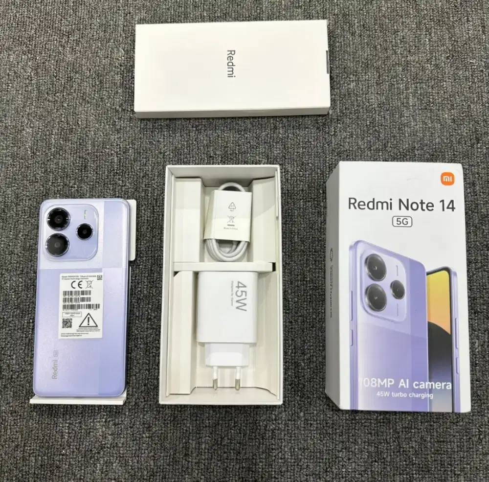 Jual charger bawaan dr hp redmi note  14 5G. 45 watt. 252