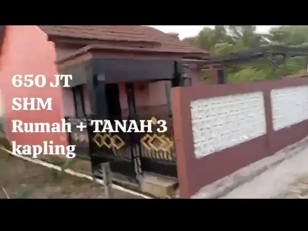 Rumah bonus tanah 3 kapling