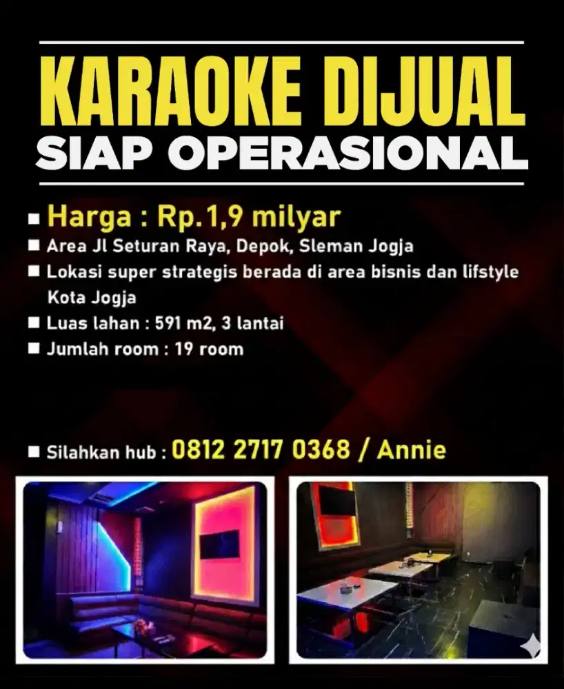 Dijual karaoke siap operasional