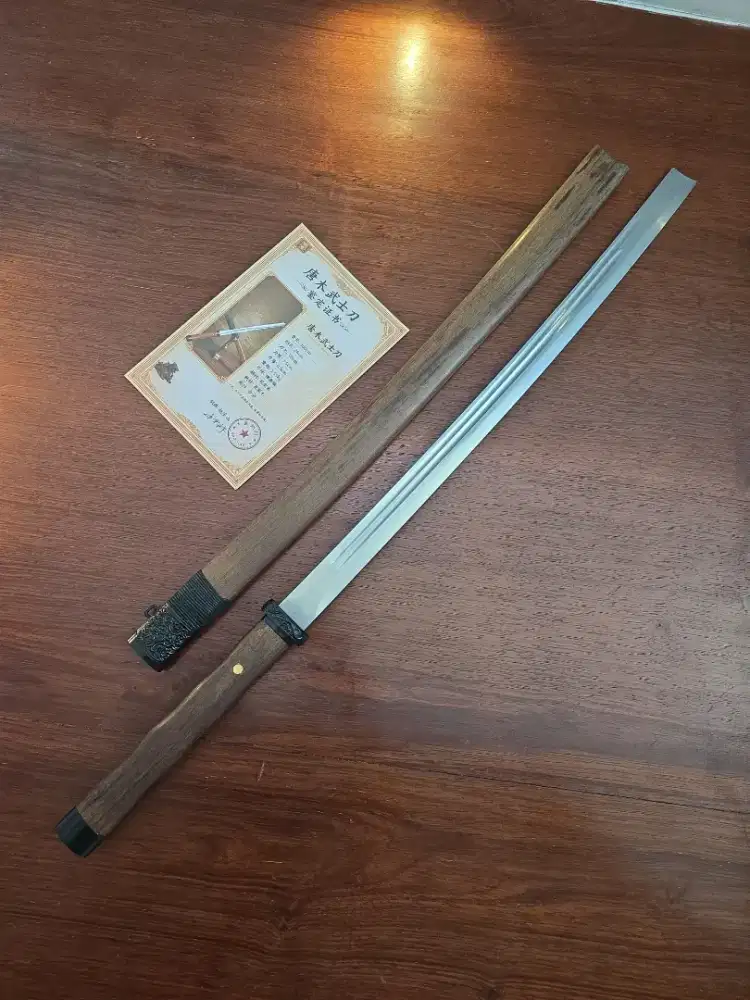 Koleksi hobby pedang china jing sha karaki broken blade style