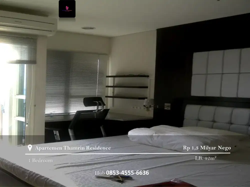 Dijual Apartement Thamrin Residence High Floor 1BR Furnished