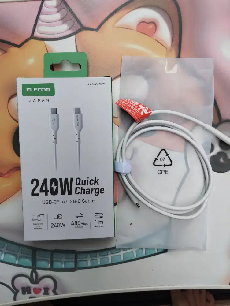 Elecom Usb Kabel C to C 240W Japan Brand