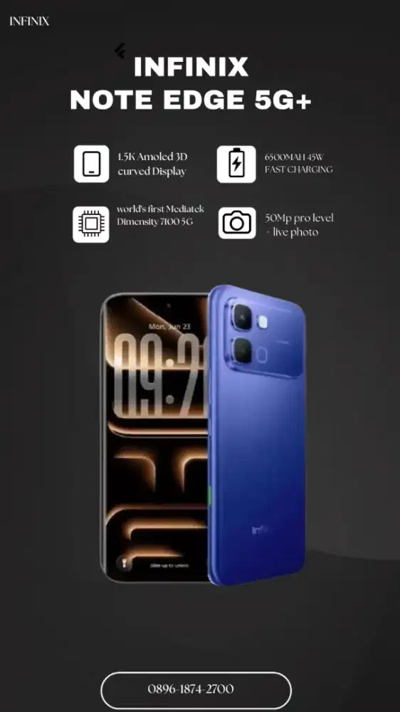 INFINIX NOTE EDGE 5G+ 8/256 NEW ARIVAL FREE GIFT