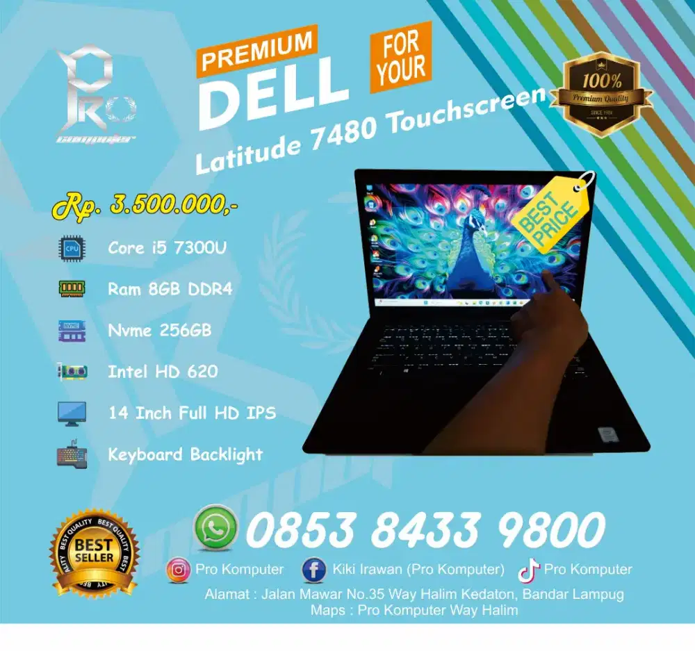DELL Latitude 7480 Touchscreen Prokomputer