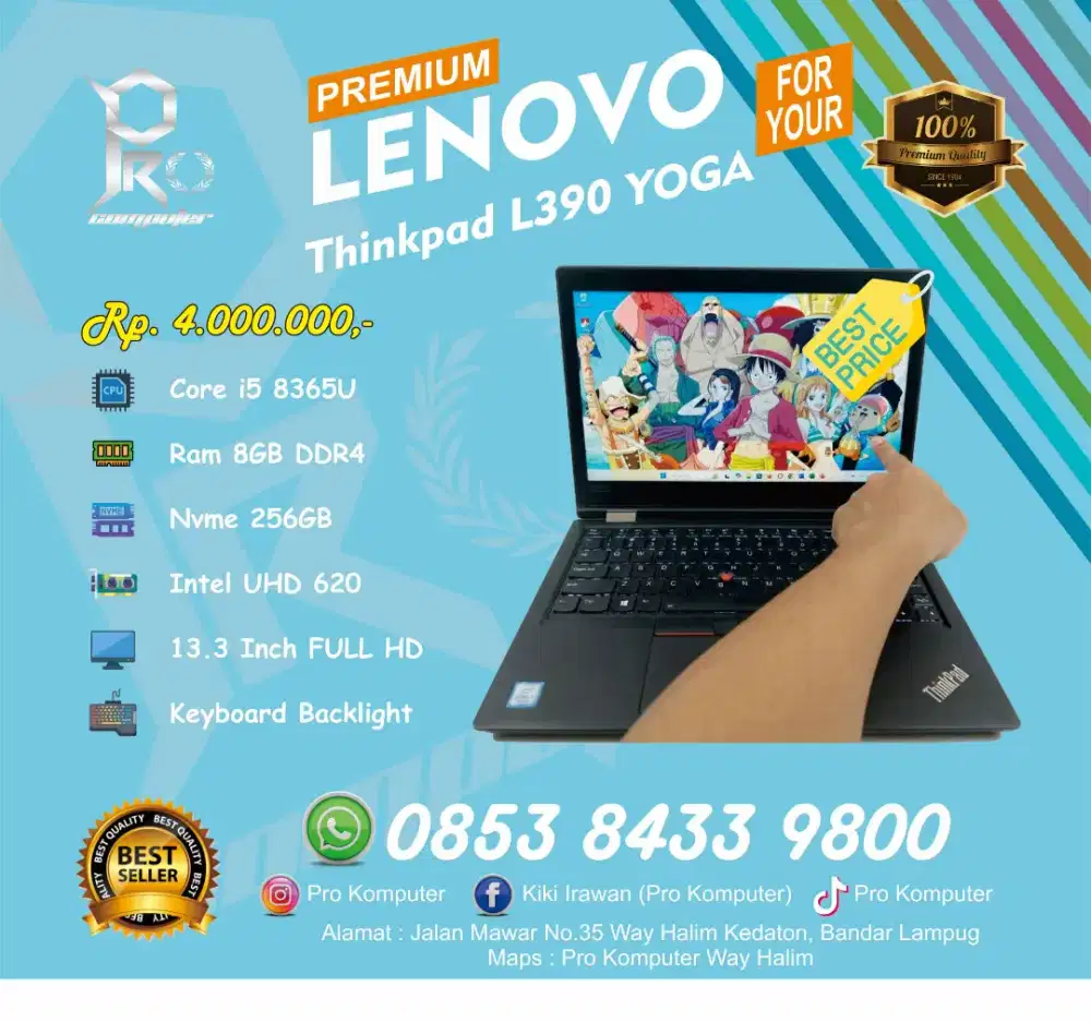 LENOVO L390 Yoga 2in1 Touchscreen Prokomputer