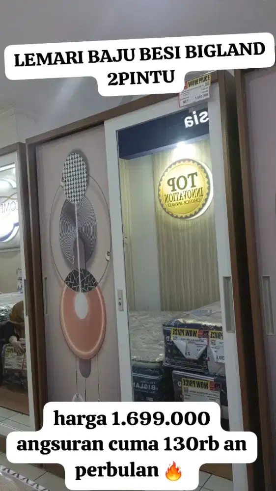 LEMARI BESI BIGLAND PINTU GESER | KREDIT