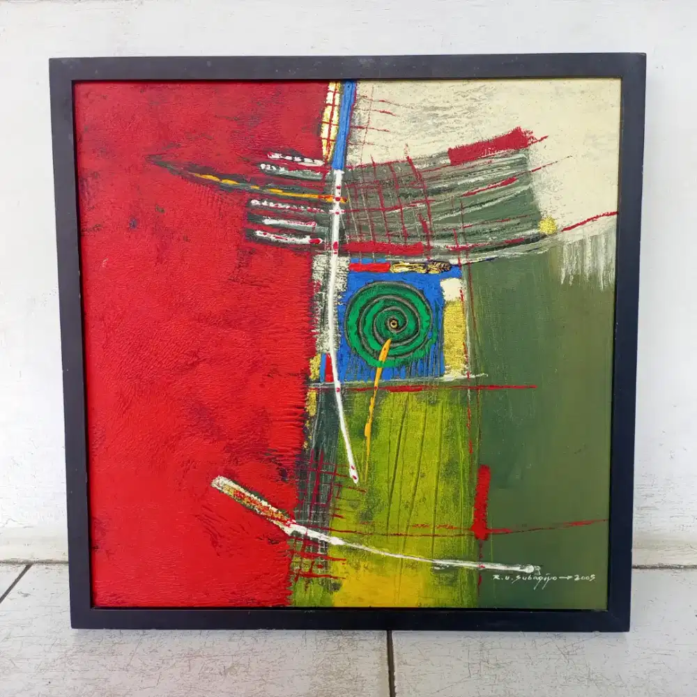 Lukisan Mengungkap Kedamaian by R.U. Subagiyo 2005 • Vintage Painting