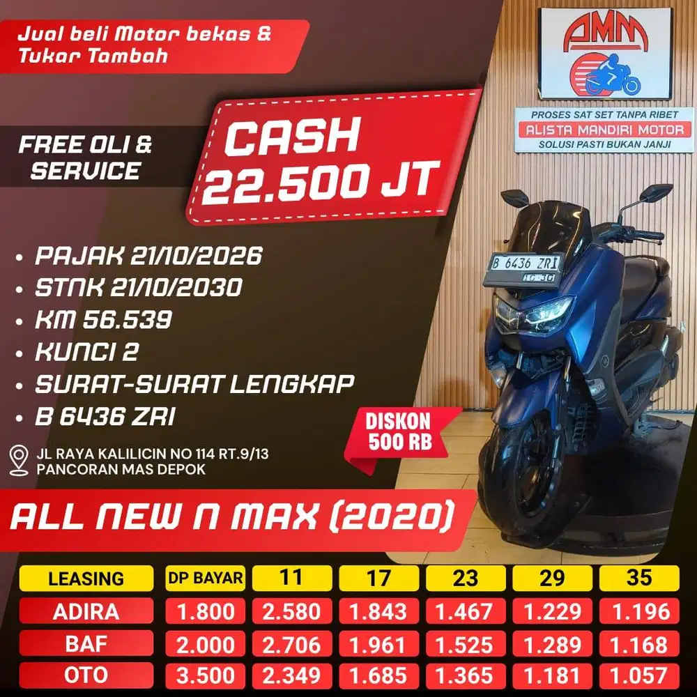 ALL NEW N MAX 2020 PAJAK HIDUP KUNCI 2 KREDIVO INDODANA SHOPEE ALISTA