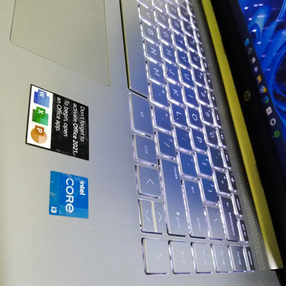 Laptop hp 14s core i3 gen11 SSD NVME 512gb fullset