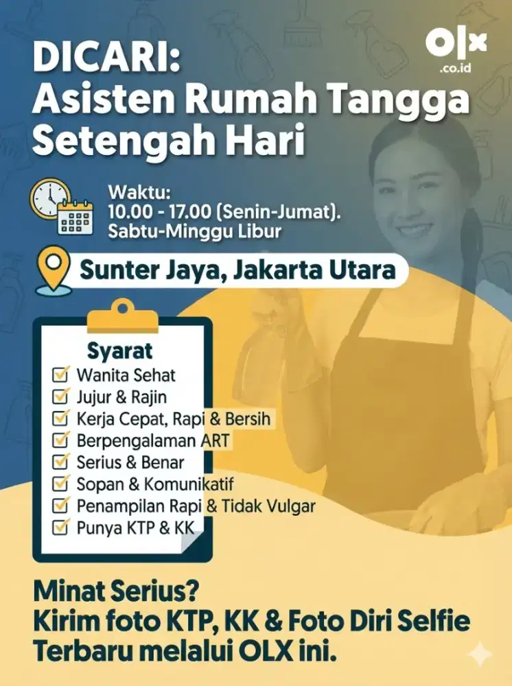 Cari ART PP Pulang Pergi daerah Sunter Jaya