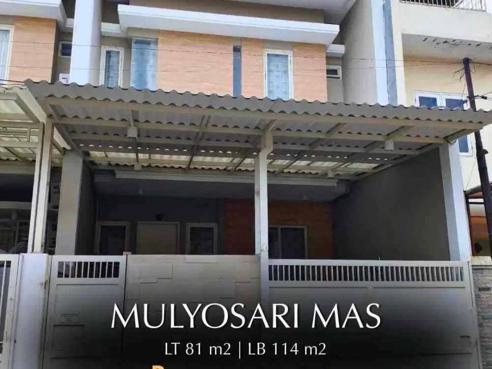 Dijual rumah mulyosari mas bonus gurnish row jalan 3 mobil lebar