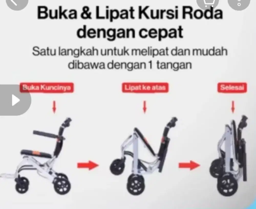Dijual kursi roda traveling murah nego