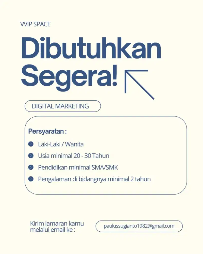 Dibutuhkan Sales Marketing