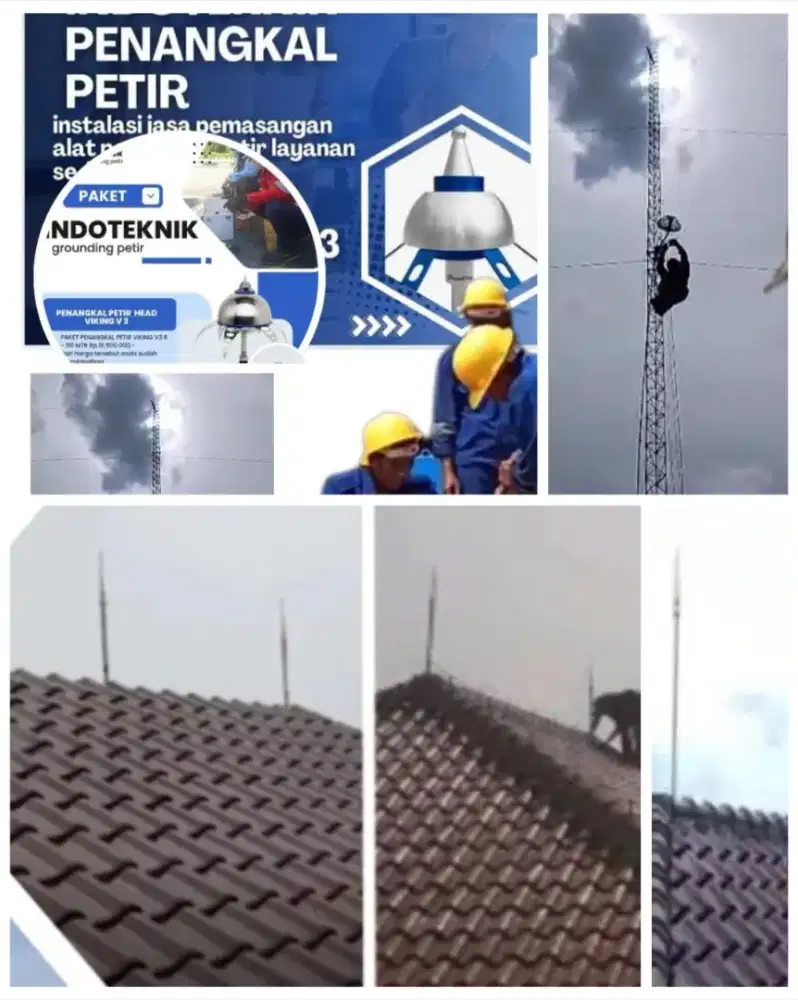 Teknisi ahli jasa pasang penangkal petir dan grounding mesin