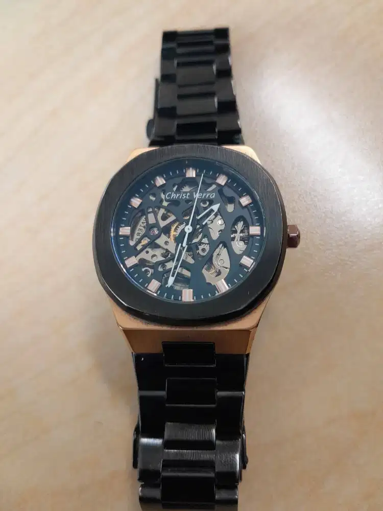 Christ Verra Automatic Skeleton – Black x Rose Gold