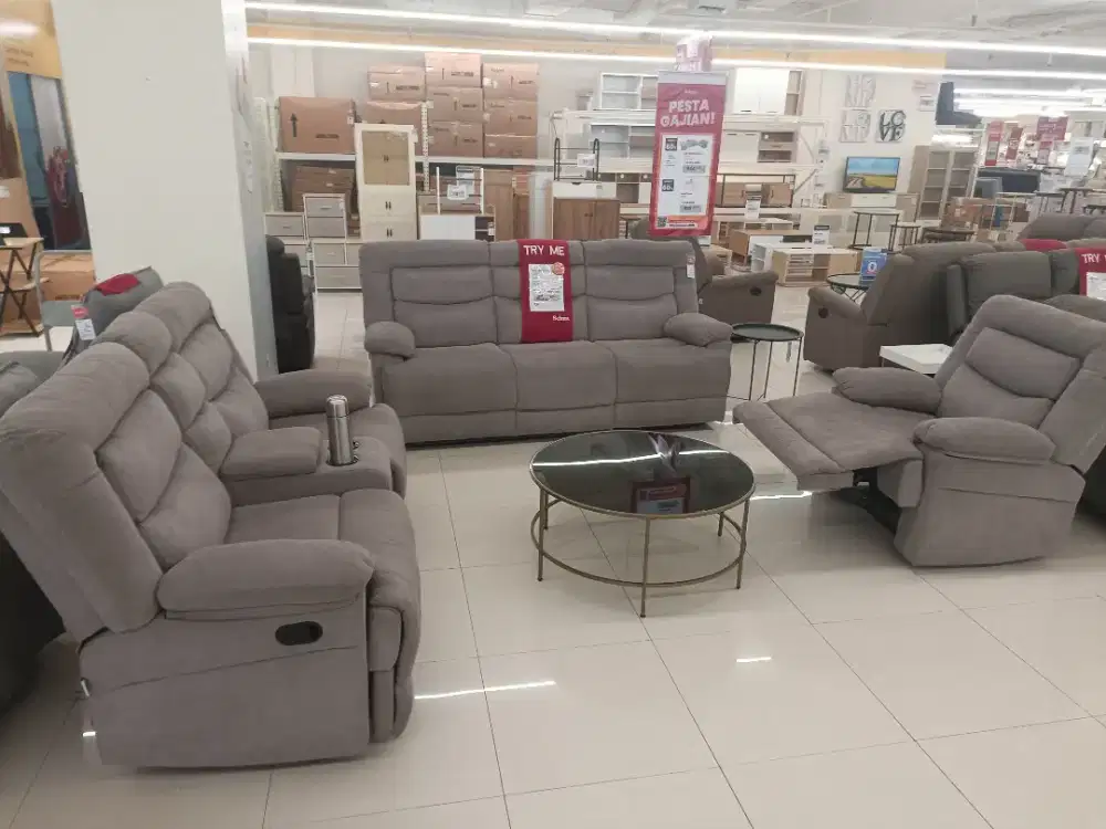 SOFA SET RECLINER MEWAH