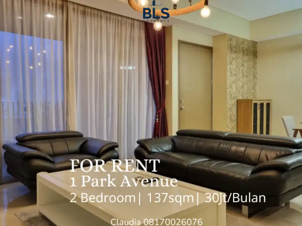 FOR RENT Apartment 1 Park Avenue 2BR