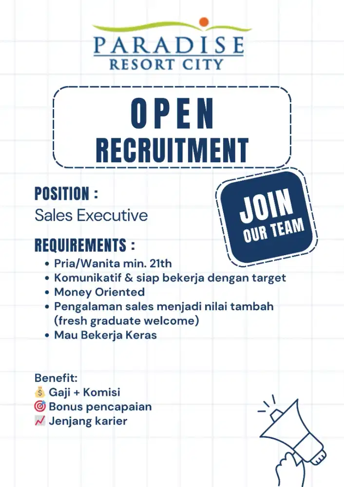 We Are Hiring Sales Executive