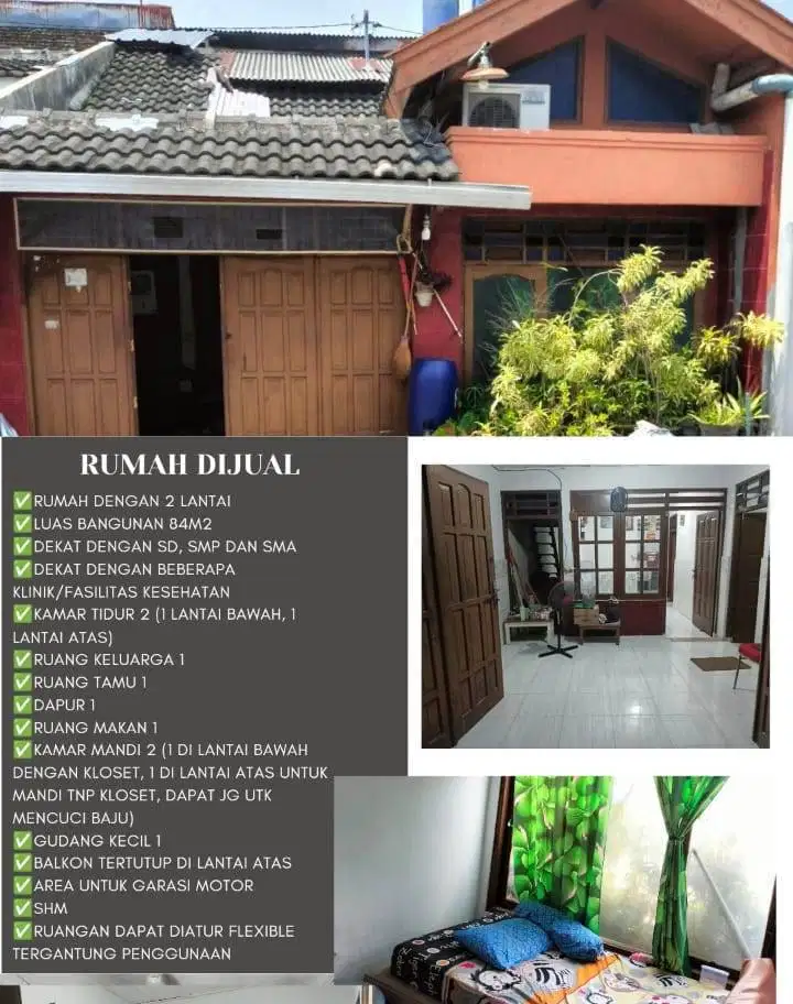 DIJUAL RUMAH TANPA PERANTARA (RUMAH MILIK PRIBADI ber SHM)