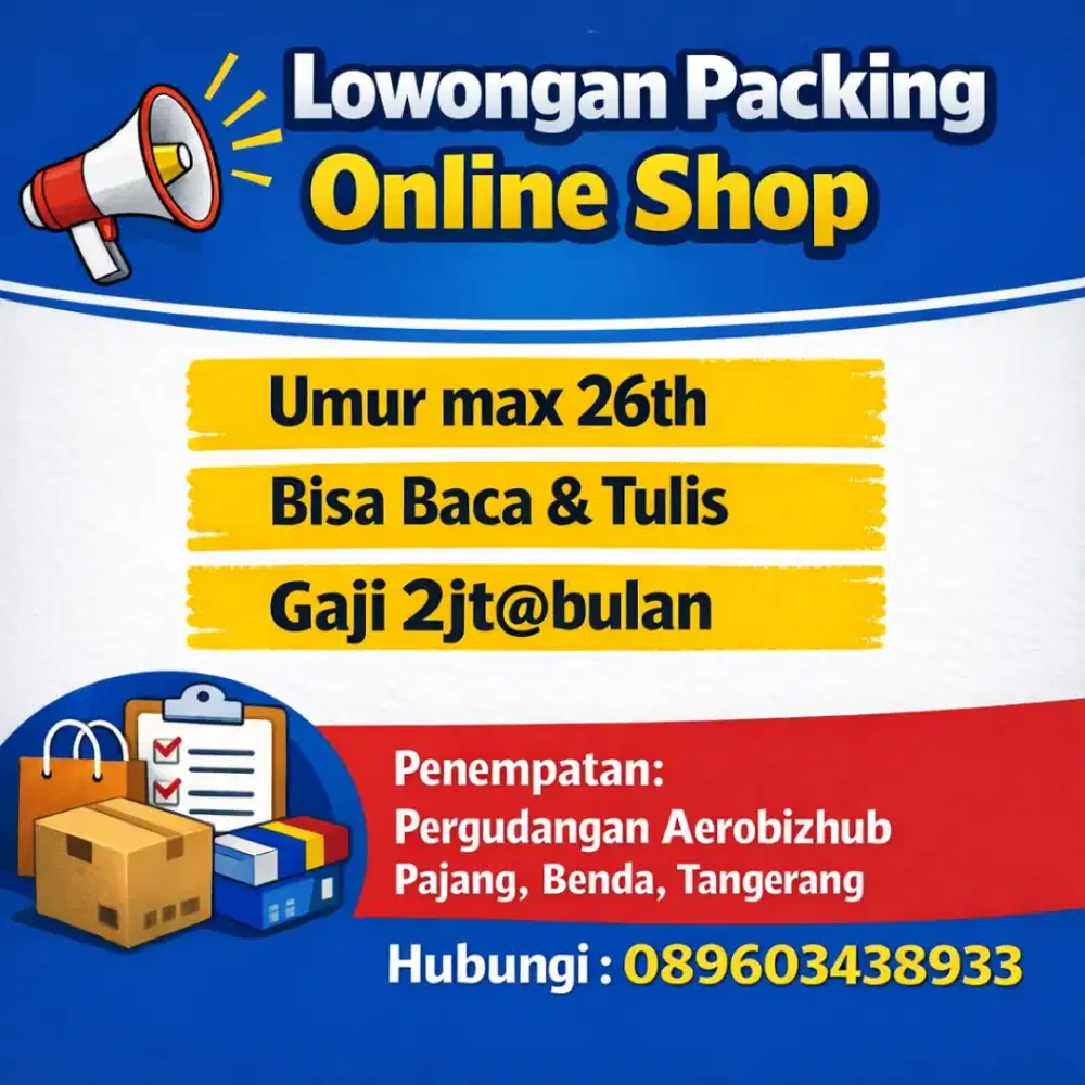 Lowongan Packing OnlineShop