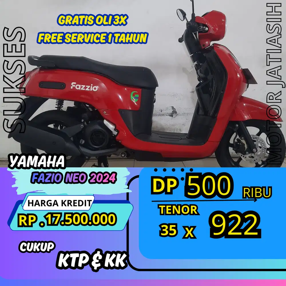 dp murah yamaha fazzio neo 2024 dp 500 ribu bisa cash/kredit