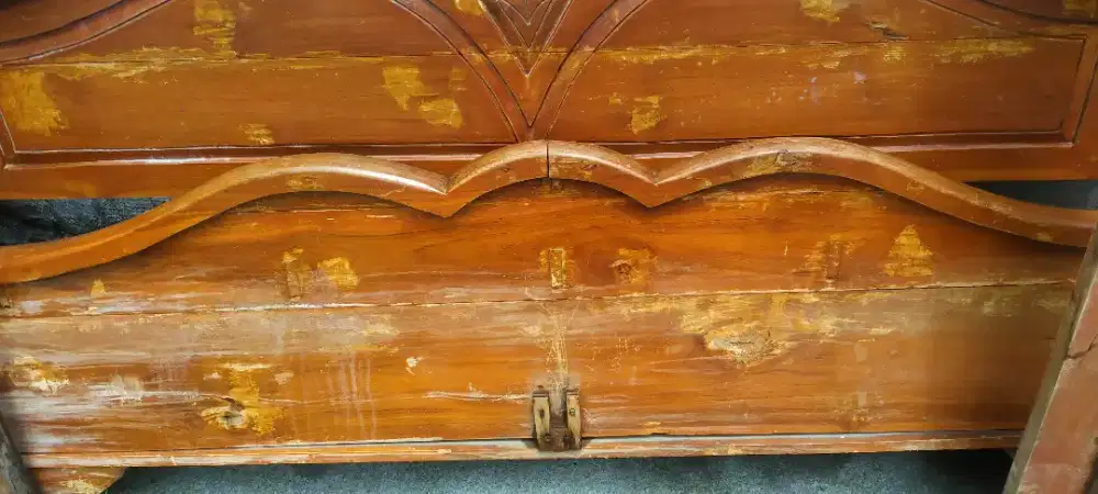 jual tempat tidur jati bekas murah