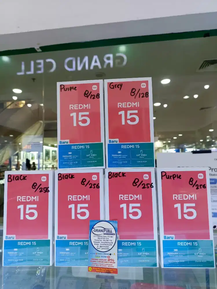 Redmi 15 ram 16gb /128gb /256gb