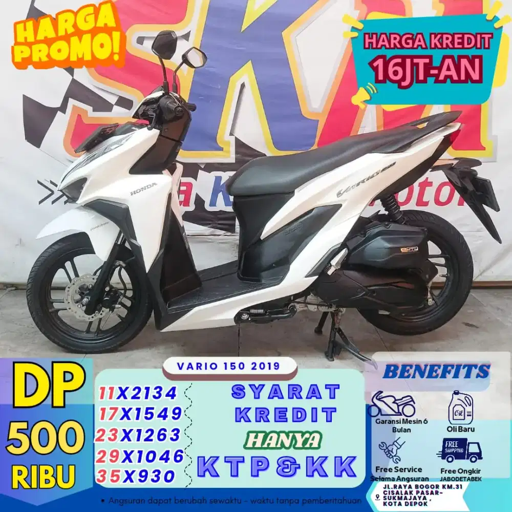 Promo Vario 150 2025 DP 500 syarat KTP KK PROSES KILAT