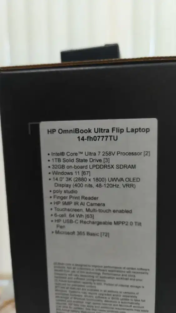 Laptop Hp Omnibook Flip 32/1TB touch screeen