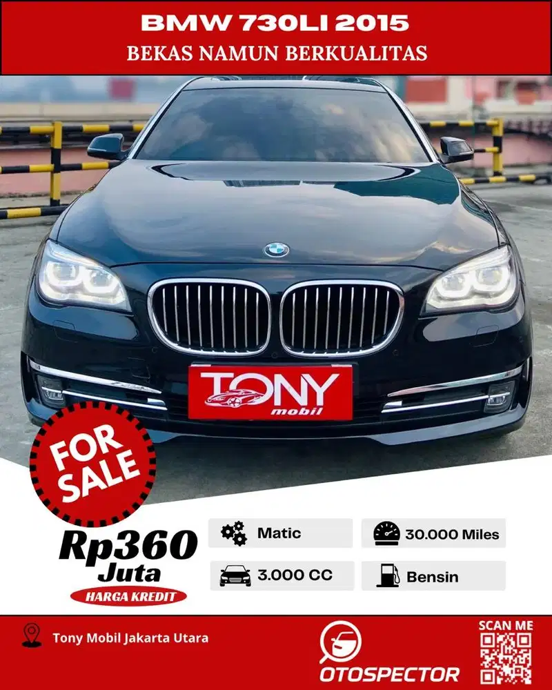 #Tony Mobil# BMW 730LI 2015 Hitam