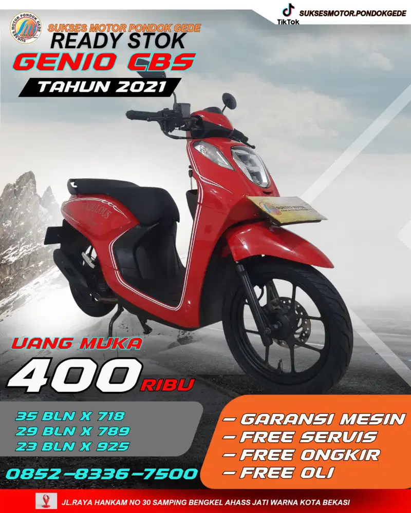 GRATIS SERVIS DAN ONGKIR HONDA GENIO CBS TAHUN 2021