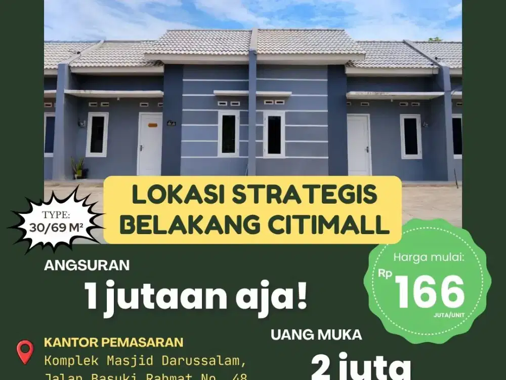 Kesempatan Emas! Rumah Subsidi Lokasi Strategis, Cicilan Super Ringan